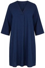 Ulla Popken 852191 Denim jurk met zakken Denimblauw