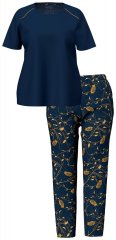 Ulla Popken 852577 Pyjama met print Donkerblauw