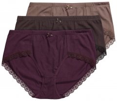 Ulla Popken 852698 Slips 3-pack Bruin