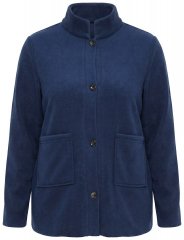 Ulla Popken 854200 Fleecejack Donkerblauw