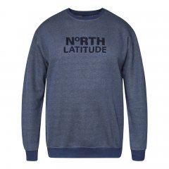 North Latitude Crewneck Logo Sweat Navyblauw