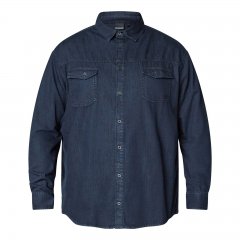 North Latitude Denim Shirt LS Blauw