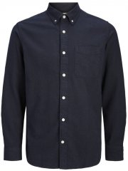 Jack & Jones Brook Twill Long Sleeve Shirt Dark Navy