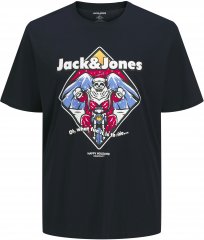 Jack & Jones XMAS Christmas Skull T-Shirt Navy