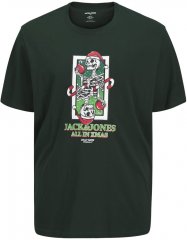 Jack & Jones XMAS Christmas Skull T-Shirt Dark Slate Grey