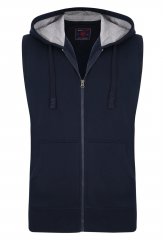 Kam Jeans Sleeveless Zip Thru Hoody Navy