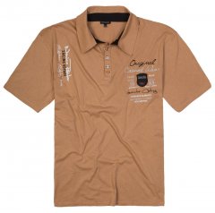 Lavecchia 610 T-shirt met kraag Kamelbeige