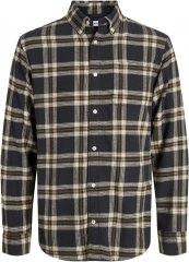 Jack & Jones Classic Flannel Long Sleeve Shirt Black