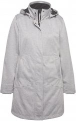 Ulla Popken HYPRAR Melange Softshell Jacket Grey Melange