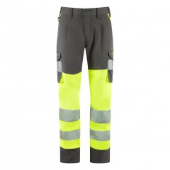Leo Beckamoor Leo EcoViz Womens Stretch Cargo Trousers Yellow/Grey