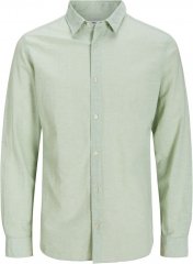 Jack & Jones Breeze Linen Blend Long Sleeve Shirt Iceberg Green