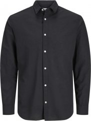 Jack & Jones Breeze Linen Blend Long Sleeve Shirt Black