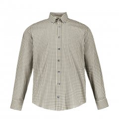 JP1880 Shirt Checked Traditional Long Sleeve Olive Green