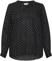 Kaffe Curve Joy Blouse Zwart/Wit Stippen