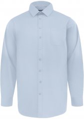 D555 Oliver Vlekbestendig Strijkvrij Stretch Overhemd Met Lange Mouwen Lichtblauw