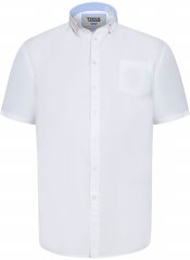 D555 James Oxford Overhemd Met Korte Mouwen TALL Wit