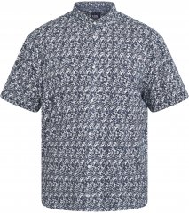 North Latitude 61114 Jersey Overhemd met All-Over Print Marineblauw