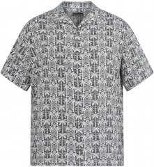 North Latitude 61313 Viscose Overhemd met Cubaanse Kraag Grijs