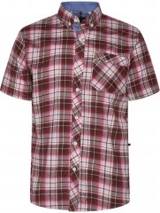 Kam Jeans 6368 Checked Short Sleeve Shirt Red
