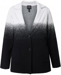Ulla Popken Gebreide Blazer Met Kleurverloop Zwart/Wit