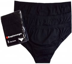 Espionage U002 3-Pack Slip Briefs Black