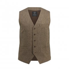 JP1880 Vest Tweed Wool Blend Traditional Light Brown