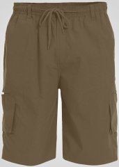 D555 Nick Cargo Shorts met Elastische Taille Beige