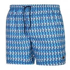 Espionage SW086 Zwemshort met Vissenprint Blauw