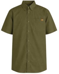 Motley Denim Zagreb Overhemd met korte mouw Donker khaki