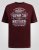 D555 Baldwin Grumpy Old Man Club Print Crew Neck T-shirt Burgundy/ Black Twist - T-shirts - Grote Maten T-shirts Heren