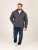 D555 Conrad Detachable Hood Bonded Fleece Zip Through Hoody TALL Navyblauw - TALL sweatshirts - TALL sweatshirts voor lange mannen