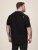 D555 Potts Jersey Polo With Jacquard Collar & Cuffs Zwart - Polo shirts - Grote Maten Poloshirts Heren