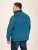 D555 Conway 1 1/4 Zip Neck Fleece Sweatshirt With Bear Logo Teal - Sweaters & hoodies - Sweaters & Hoodies Grote Maten Heren