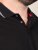 D555 Potts Jersey Polo With Jacquard Collar & Cuffs Zwart - Polo shirts - Grote Maten Poloshirts Heren