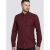 D555 Dawson Textured Shirt Dark Red - Hemden - Overhemden Grote Maten Heren
