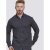 D555 Babworth Long Sleeve Shirt Navy - Hemden - Overhemden Grote Maten Heren