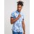 D555 Santana Hawaii Shirt Sky Blue - Hemden - Overhemden Grote Maten Heren