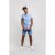 D555 Santana Hawaii Shirt Sky Blue - Hemden - Overhemden Grote Maten Heren