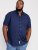 D555 Telford S/S Micro Ao Print Shirt Navy - Hemden - Overhemden Grote Maten Heren