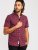 D555 Hillcrest S/S Micro Ao Print Shirt Burgundy - Hemden - Overhemden Grote Maten Heren