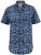 D555 Padbury Floral Ao Printed S/S Shirt Navy - Hemden - Overhemden Grote Maten Heren