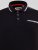 D555 Potts Jersey Polo With Jacquard Collar & Cuffs Zwart - Polo shirts - Grote Maten Poloshirts Heren
