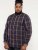 D555 Gladstone Check Button Down Collar Shirt - Hemden - Overhemden Grote Maten Heren