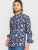 D555 Rooksey Floral Print Shirt Navy - Hemden - Overhemden Grote Maten Heren