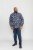 D555 Rooksey Floral Print Shirt Navy - Hemden - Overhemden Grote Maten Heren