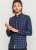 D555 Dovercourt Flannel Check Shirt Blue and Black - Hemden - Overhemden Grote Maten Heren