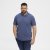 North Latitude Polo Blue Melange - Polo shirts - Grote Maten Poloshirts Heren