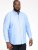 D555 Richard Long Sleeve Oxford Shirt Sky Blue - Hemden - Overhemden Grote Maten Heren