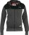 D555 NATHAN Full Zip Hoody With Cut And Sew Detail Black/Charcoal - Sweaters & hoodies - Sweaters & Hoodies Grote Maten Heren