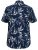 D555 FINLEY Hawaiian AO Print Shirt Navy - Hemden - Overhemden Grote Maten Heren